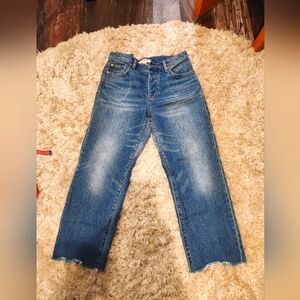 Lucky Crop Frayed Jeans Excellent Condition